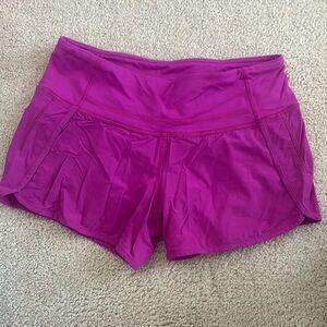 Lululemon Athletica Purple Athletic Shorts with Wide Waistband